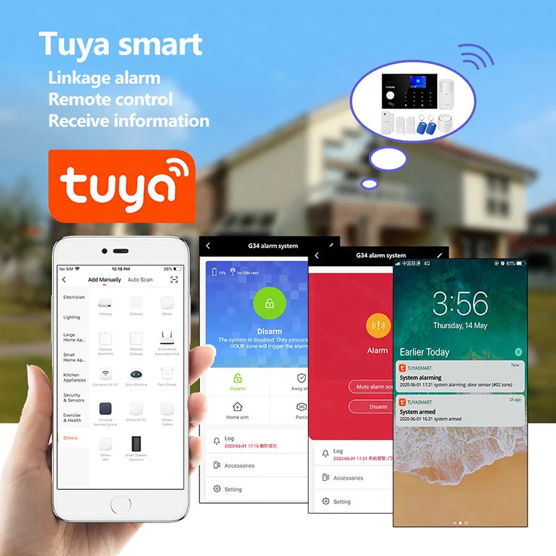 מערכת אזעקה חכמה Wi-Fi + GSM עם אפליקציית Tuya