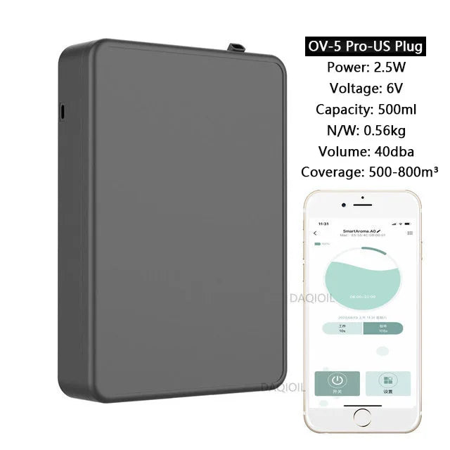 מפיץ ריח חכם ללא מים עם Bluetooth – דגם OV5 Pro