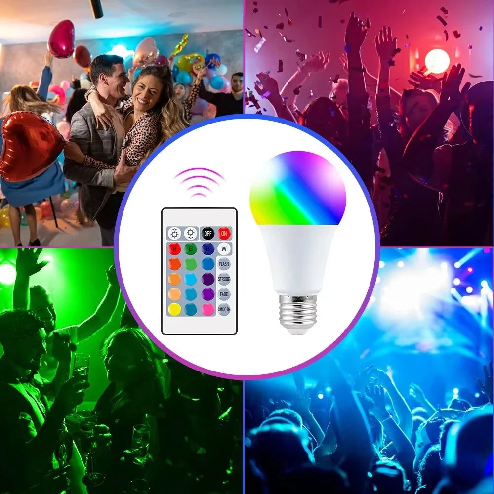 RGB Smart LED Bulb E27 16 Colors Dimmable | נורה חכמה RGB E27 16 צבעים