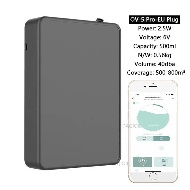 מפיץ ריח חכם ללא מים עם Bluetooth – דגם OV5 Pro