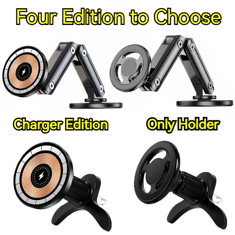 Magnetic Car Charger Holder 15W 360° | מטען מגנטי לרכב 15W סיבוב 360°
