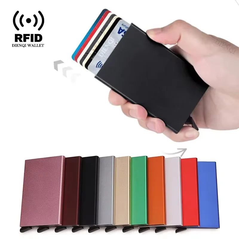 ארנק כרטיסים מאלומיניום עם הגנת RFID
