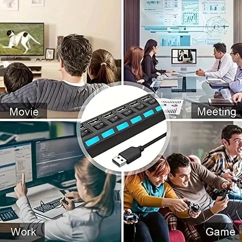רכזת USB 2.0 – 4/7 יציאות במהירות גבוהה