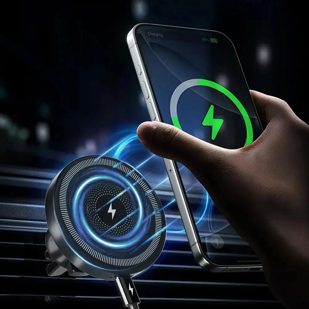 MagSafe Car Wireless Charger 30W Air Vent | מטען אלחוטי MagSafe 30W לפתח מזגן