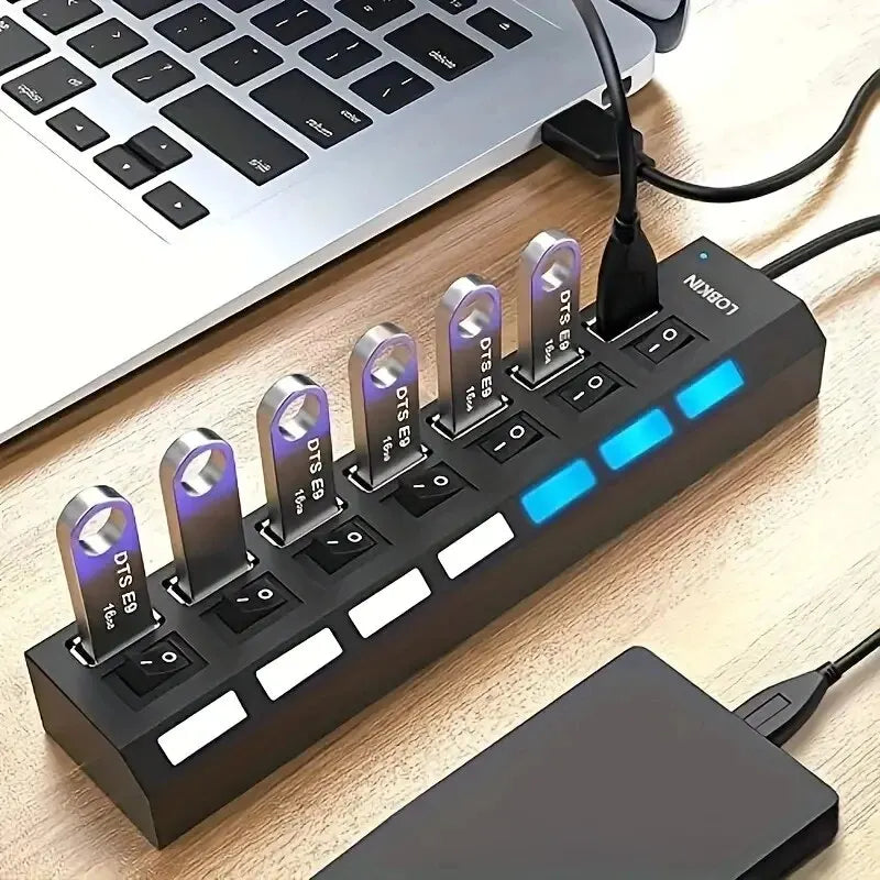 רכזת USB 2.0 – 4/7 יציאות במהירות גבוהה
