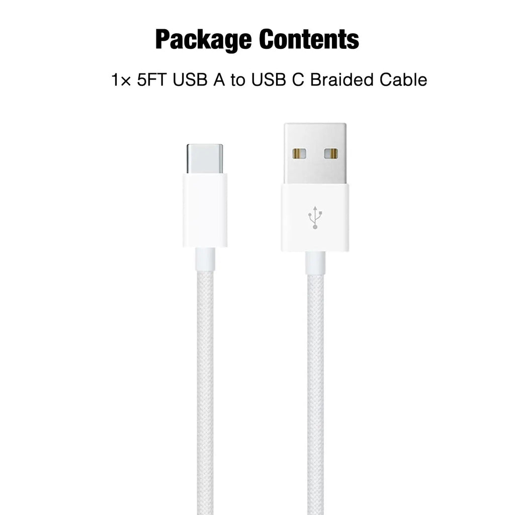 כבל USB-C קלוע עם טעינה מהירה 6A