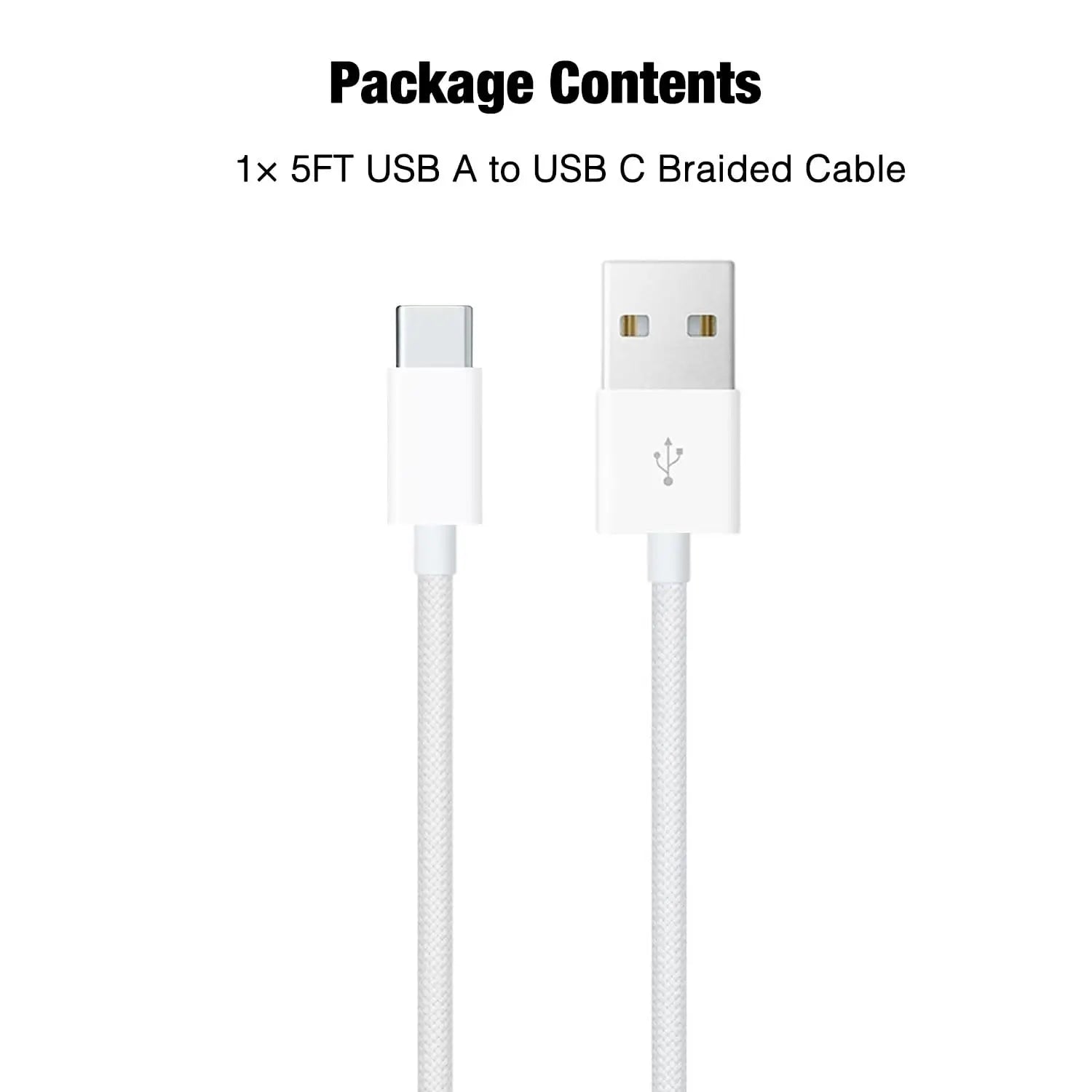 כבל USB-C קלוע עם טעינה מהירה 6A