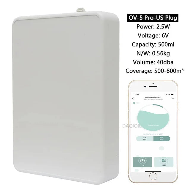 מפיץ ריח חכם ללא מים עם Bluetooth – דגם OV5 Pro