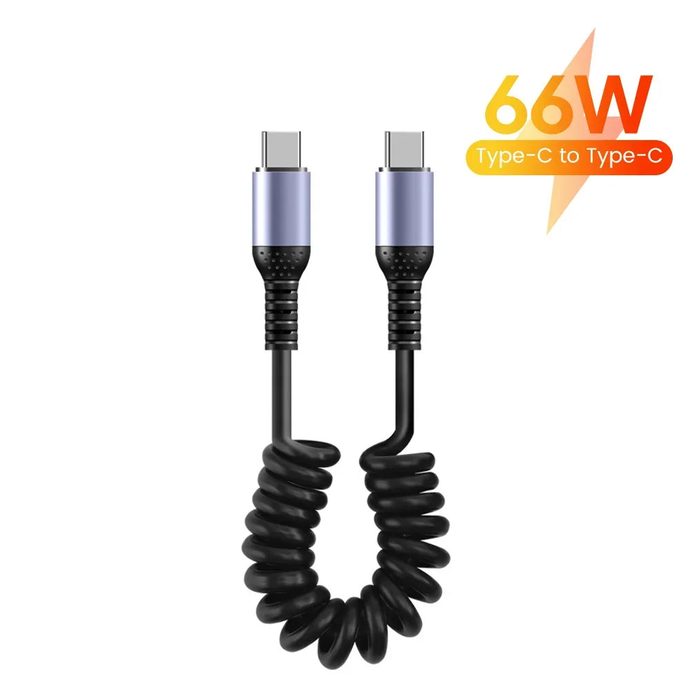 כבל USB-C נשלף עם טעינה מהירה 6A