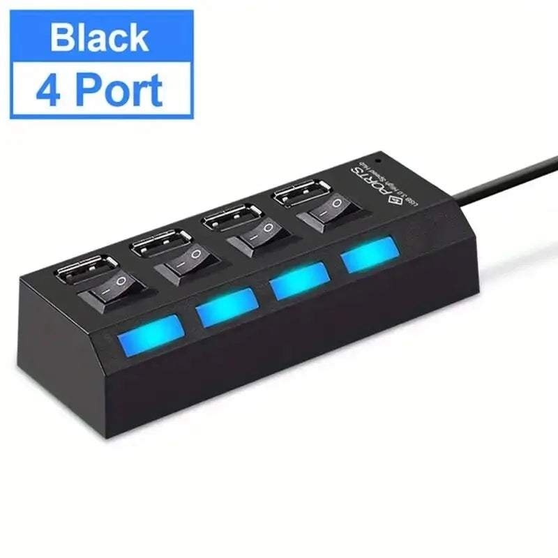 רכזת USB 2.0 – 4/7 יציאות במהירות גבוהה