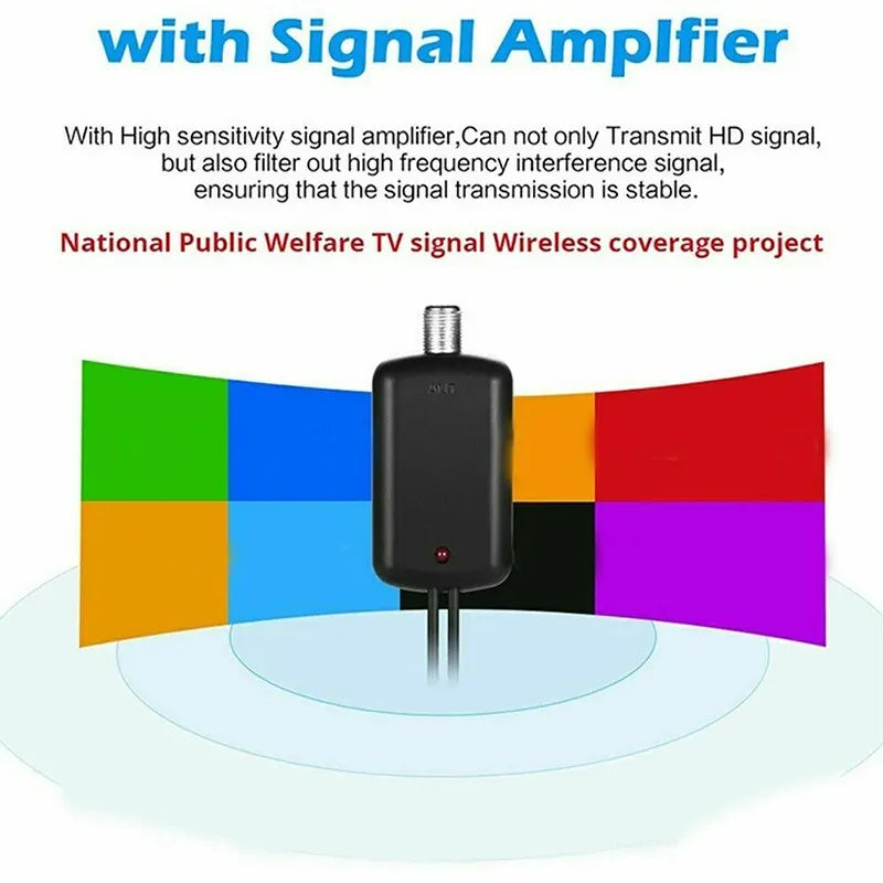 4K Indoor TV Antenna DVB-T/T2 HD Digital | אנטנה טלוויזיה 4K DVB-T2 דיגיטלית