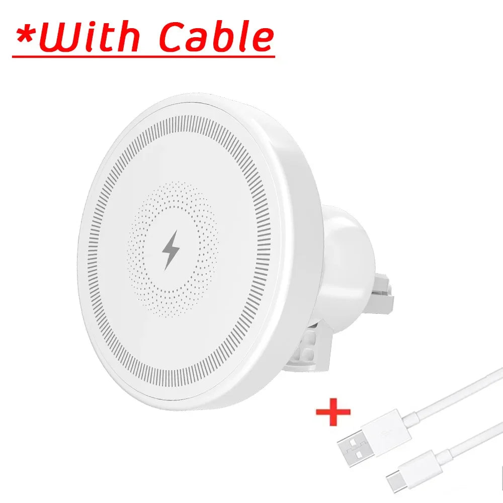מטען אלחוטי מגנטי לרכב MagSafe 15W לפתח המזגן