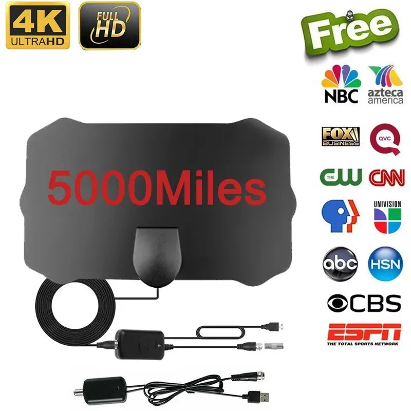 4K Indoor TV Antenna DVB-T/T2 HD Digital | אנטנה טלוויזיה 4K DVB-T2 דיגיטלית