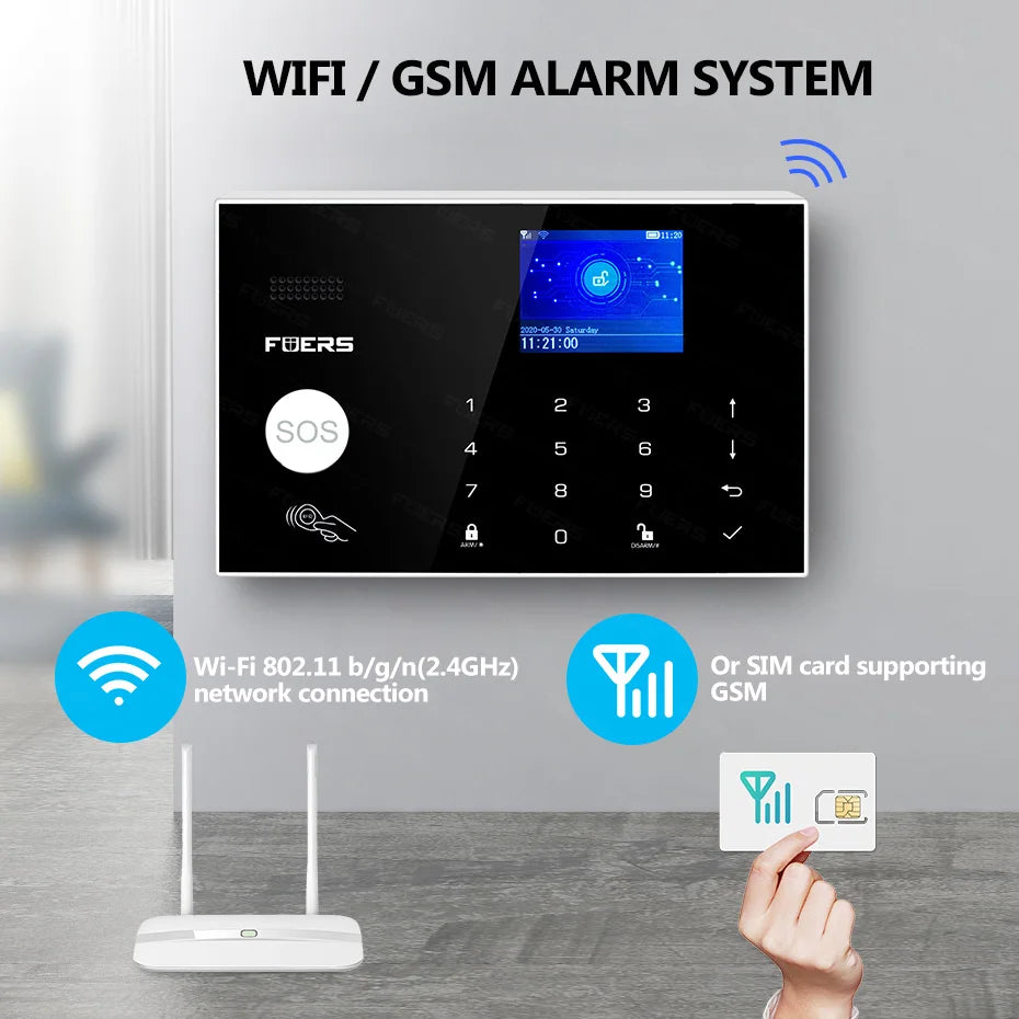 מערכת אזעקה חכמה Wi-Fi + GSM עם אפליקציית Tuya